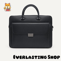 original-pedro-textured-leather-briefcase-tas-laptop-black-hitam-handcary-bag