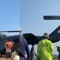 alami-kebocoran-oli-helikopter-mi-17-tni-ad-mendarat-darurat-di-blora