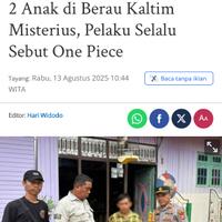 motif-pembunuhan-istri--2-anak-di-kaltim-pelaku-selalu-sebut-one-piece