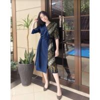 lauren-batik-dress-kombinasi-elegan---dress-modern-motif-batik-kekinian