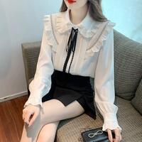 heidy-ruffle-shirt-wanita-lengan-panjang-elegan---blouse-twiscone-kombinasi-lace