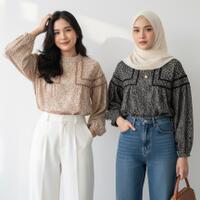dian-babydoll-top-wanita-lengan-panjang---atasan-casual-kekinian--modis