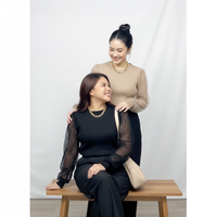 luiza-knit-top-wanita--atasan-rajut-lengan-tile-elegan--baju-wanita-kekinian