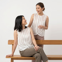 sasha-mesh-top-wanita--atasan-brokat-bordir-tanpa-lengan--blouse-elegan-cewek