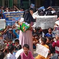 5-tuntutan-warga-rohingya-menggema-di-pekanbaru-desakan-kebutuhan-hidup-kian-berat