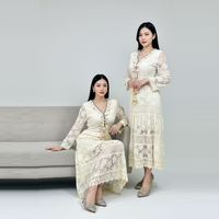 nissa-dress-lace-wanita--dress-brukat-premium-lengan-panjang-elegan