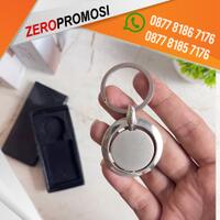 souvenir-gantungan-kunci-stainless-bulat-putar-custom-logo