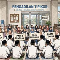 bukan-main-pendukung-gus-yakut-bawa-poster-dan-sholawatan-bareng-di-depan-pengadilan