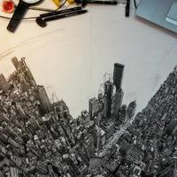 butuh-10-bulan-pemuda-mesir-ini-membuat-lukisan-kota-new-york-dengan-sangat-detail