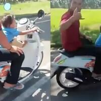 gila-gan-balita-umur-3-tahun-dibiarkan-mengemudi-motor-yang-sedang-melaju-kencang
