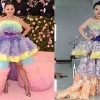 aksi-kocak-seorang-wanita-yang-meniru-gaya-glamor-artis-menggunakan-bahan-low-budget