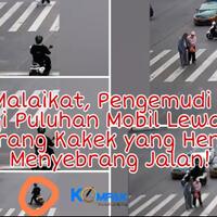 keren-pengemudi-motor-ini-halangi-puluhan-mobil-lewat-demi-kakek-menyeberang-jalan