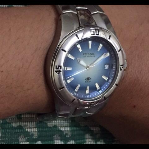 FOSSIL Blue AM-3724 All Stainless Steel 