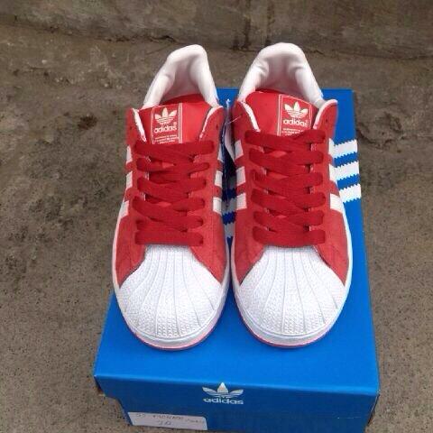 ADIDAS SUPERSTAR MERAH PUTIH ORIGINAL