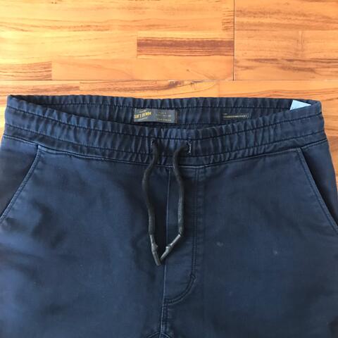 zara soft denim joggers