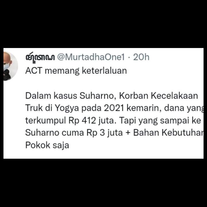 MurtadhaOne1 Bongkar Borok ACT: Korban Kecelakaan Hanya Diberi Tiga Juta, Donasi