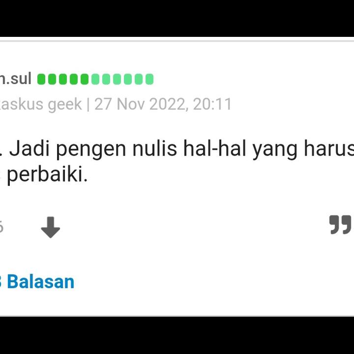 Yang Perlu Dibenahi dari Forum Ini