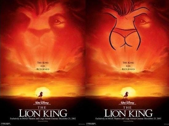 Gambar terselubung dibalik Cover film &quot;The Lion King&quot;