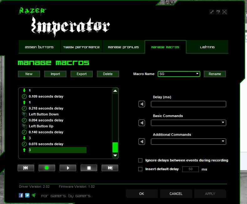 &#91;ASK&#93; Setting Macro di RAZER IMPERATOR 4G, &#91;HELP!&#93;