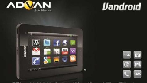 Vandroid T3, Tablet 3G dari Advan