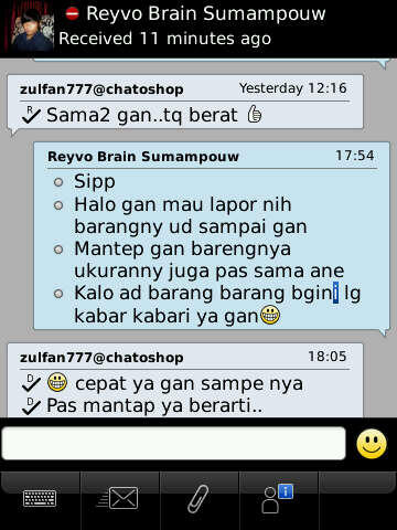 Testimonial Pelanggan Chatoshop (a.k.a zulfan777)