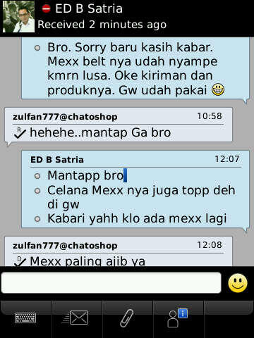 Testimonial Pelanggan Chatoshop (a.k.a zulfan777)