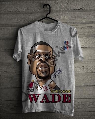 T-SHIRT KAOS DISTRO NBA BASKETBALL ( MIAMI HEAT LAKERS ETC) & SLAMDUNK READY STOCK !!