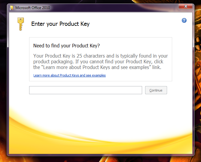 find product key ms office 2010