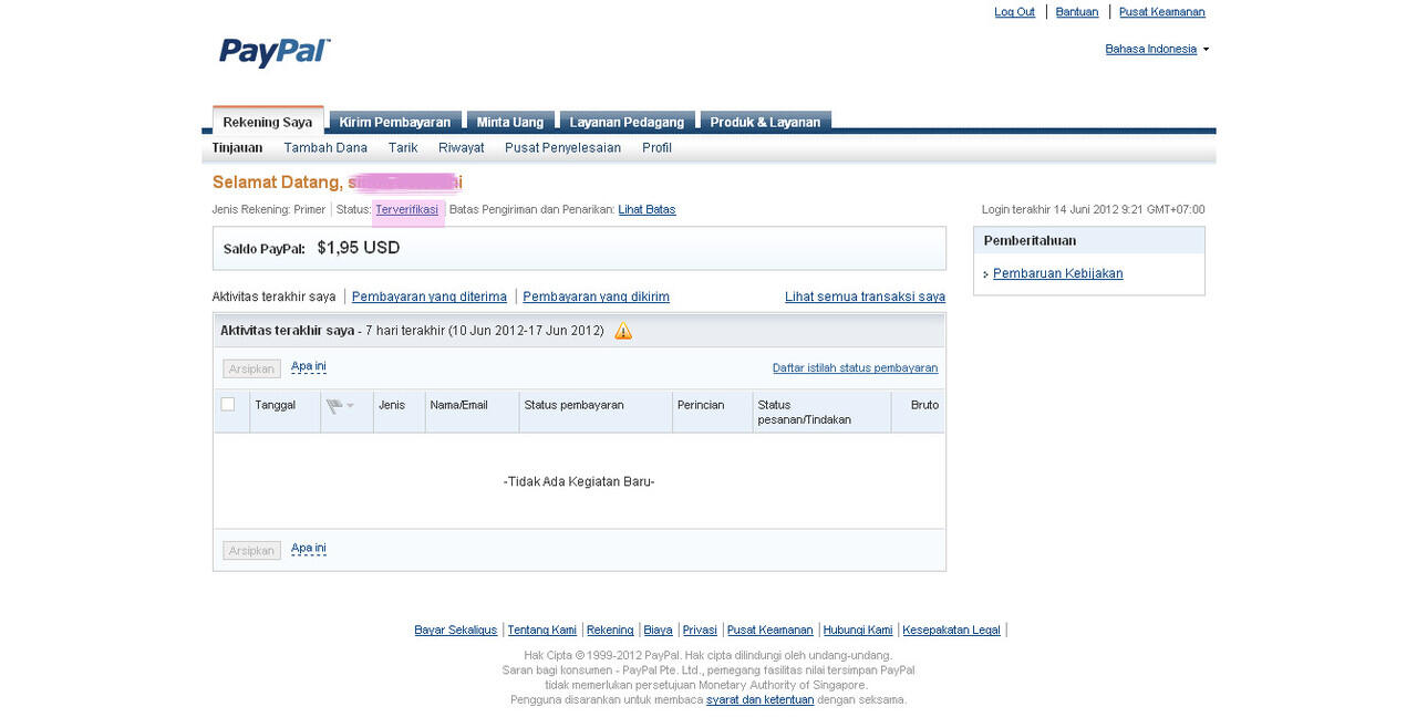 ۩ ۞۞ ۩ Jasa buat account paypai VCC (bonus 2 dokumen limit & cendol)۩ ۞۞ ۩