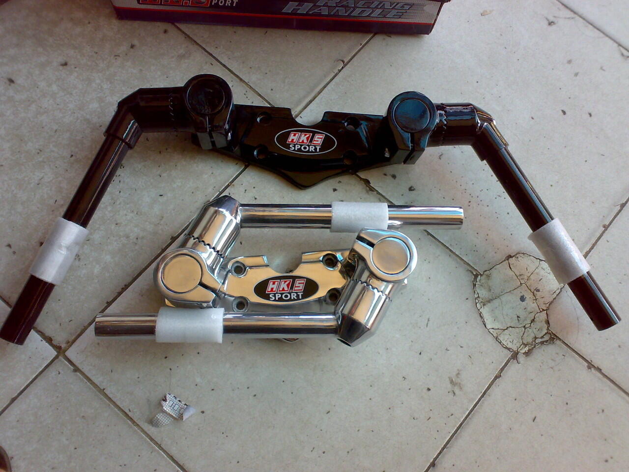 Terjual Stang jepit "HKS POWER",New Vixion, Tiger, CB150R 