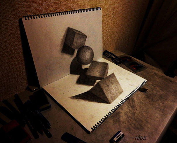 &#91;INFO&#93;Seni Pensil Gambar 3D dari Nagai Hideyuki