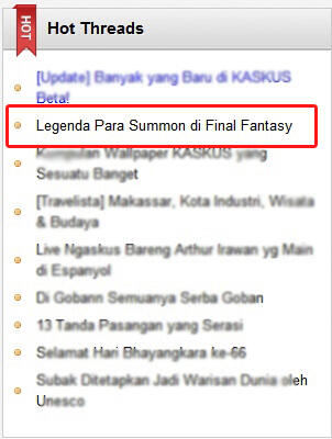 Monster2 Final Fantasy Berdasarkan Legenda (Monster Summon)