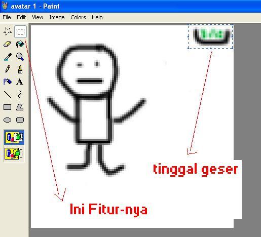 paint + photoshop + photoscape = avatar simple buatan sendiri