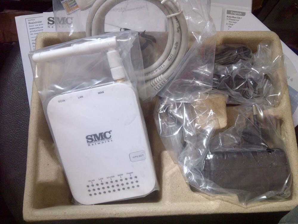 Cuci Gudang Jual Rugi! Mini 3G Wireless Router + LAN SMC WBR11S-3GN Support USB MODEM