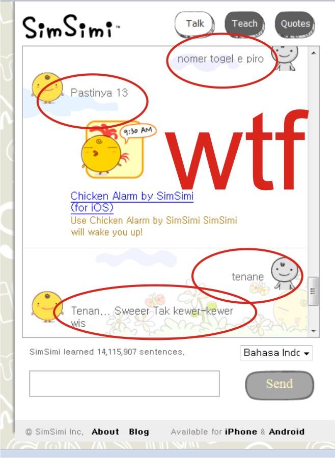 Udah pada tau Simsimi.com belum? Ini dia aplikasi chat dengan robot