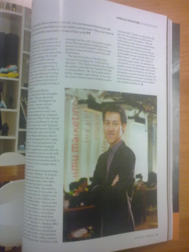 KASKUS & Andrew Darwis di majalah Prestige Juli 2012