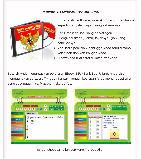 Bank SOAL Ujian CPNS & BUMN #1 di Indonesia (Ebook & Software)