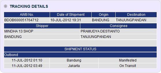 Contoh Nomor Resi Paket Jne