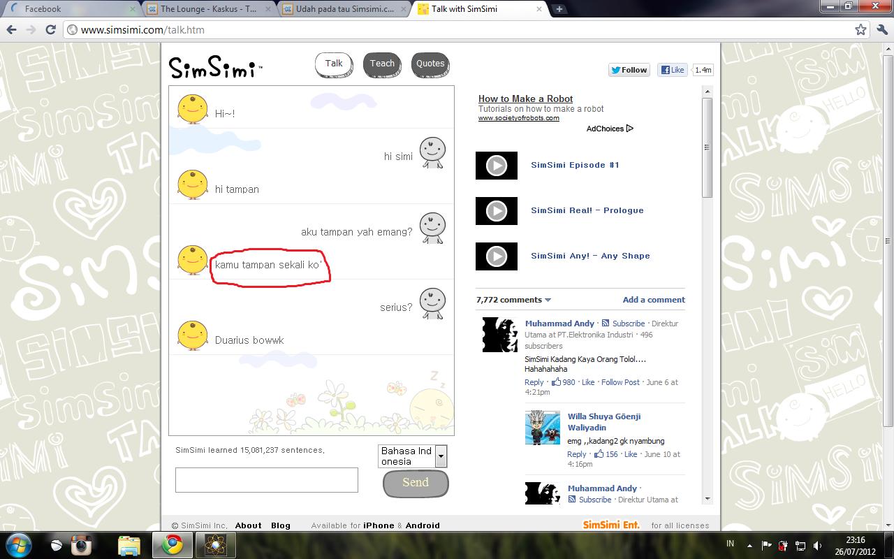 Udah Pada Tau Simsimicom Belum Ini Dia Aplikasi Chat Dengan Robot