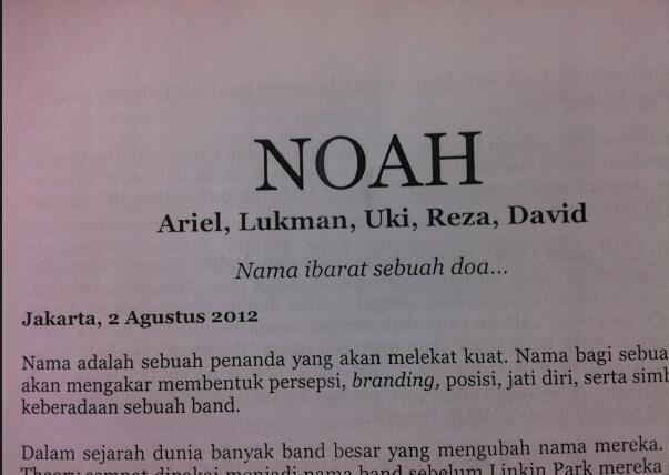 &#91;HOT&#93; Nama Baru Band Peterpan adalah NOAH !!