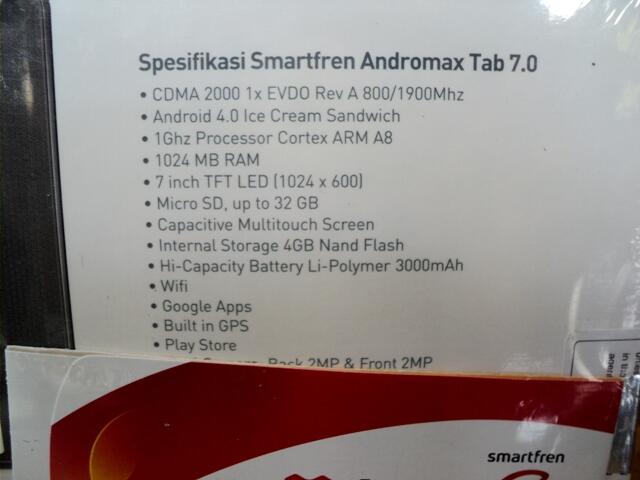 TABLET 7 INCH MURAH SMARTFREN ANDROTAB max tab BARU CUMA 1,46JUTA JOGJA