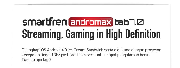 TABLET 7 INCH MURAH SMARTFREN ANDROTAB max tab BARU CUMA 1,46JUTA JOGJA