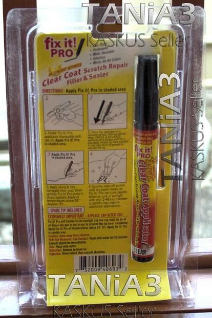 FIX IT PRO Pen Ajaib Baret Mobil Motor BLISTER Pack Aluminium Tube KUALITAS TERBAIK