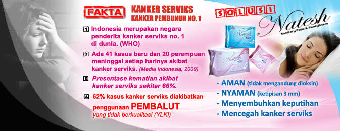 Natesh Pembalut Anti Kanker Servick, Adem, Nyaman