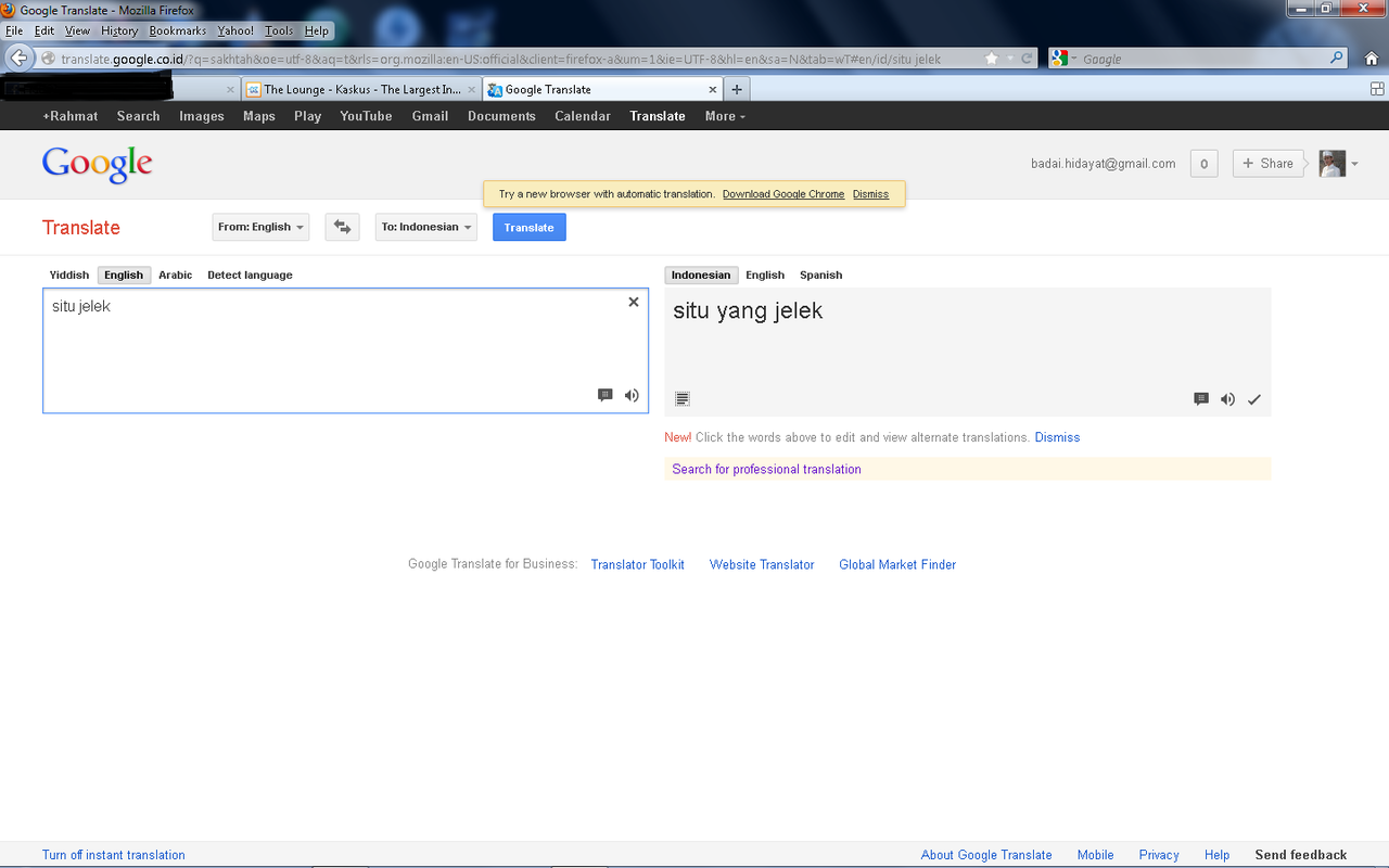 Ngakak Translate Dari Google Kaskus