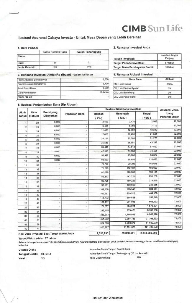 &#91;Help&#93; Minta Saran Untuk Asuransi Term Life