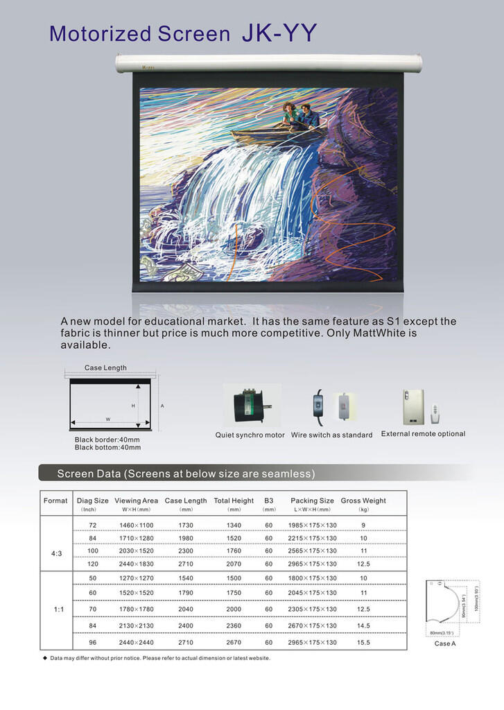 DISRIBUTOR TUNGGAL SCREENP PROJECTOR JK-VISION-SCREEN PRO