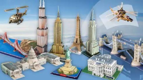 Mainan Puzzle 3D - Menara Eiffel, Bigben, TITANIC, dan masih ratusan macam lainnya..