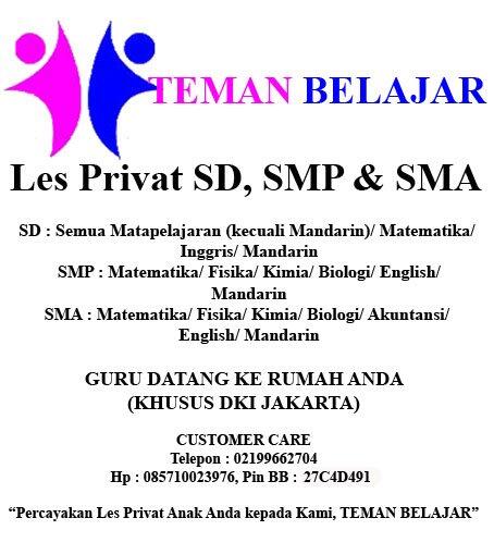 Les Privat SD, SMP dan SMA DKI Jakarta