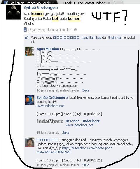 Ternyata BOT Ga Cuma Di KASKUS, Di Facebook Juga Ada. WTF??